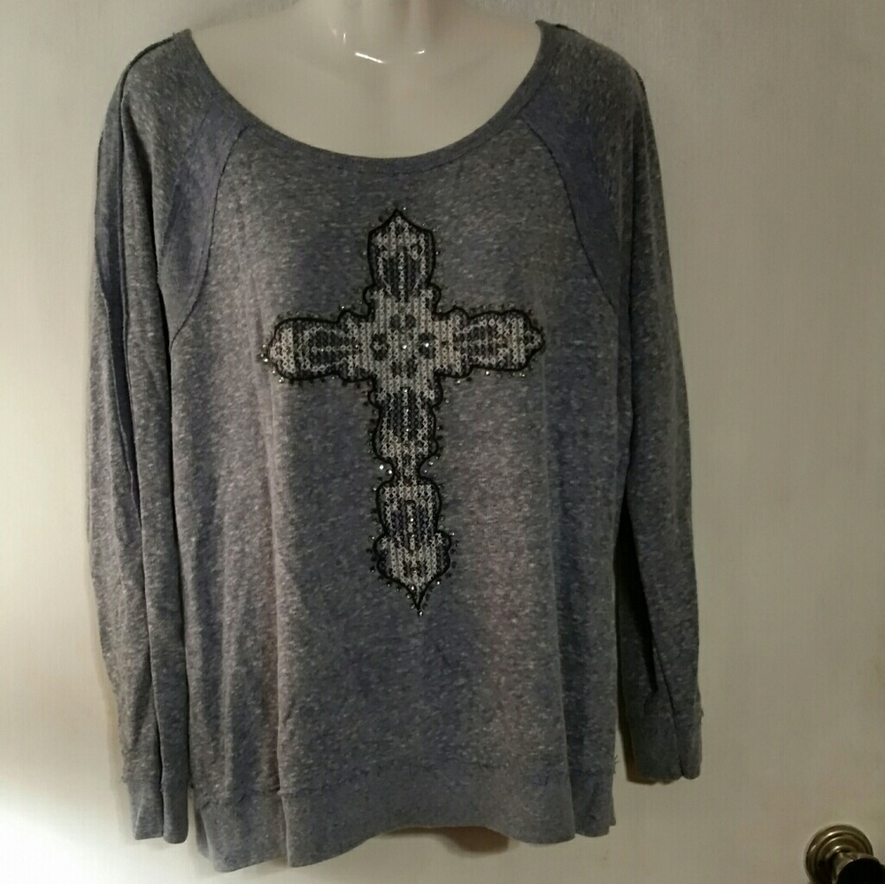 Sassy New Directions Weekend Cross blouse Large